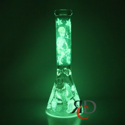 WATER PIPE GLOW IN DARK BEAKER WP25022 1CT